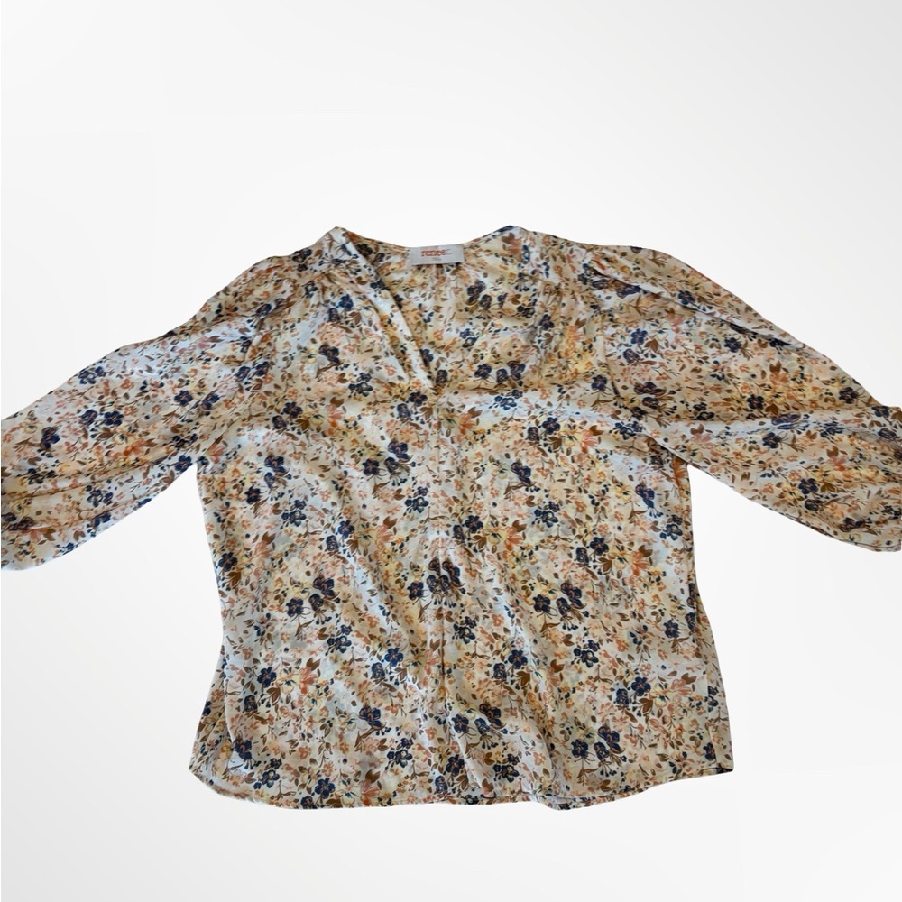 Renee C. Multicolor Floral Blouse